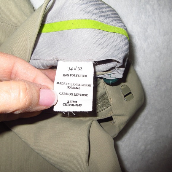 Louis Raphael Golf Pants Mens 34x32 Khaki Pleated Slacks Light Soft - Picture 9 of 14